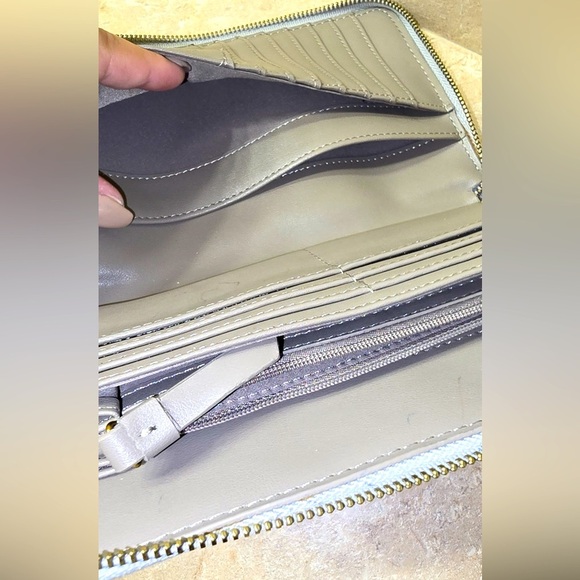 Anne Klein Gray and Light Blue Wallet - Picture 9 of 11